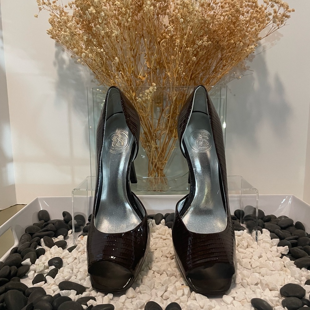 Jessica Simpson Brown Peep Toe Heels